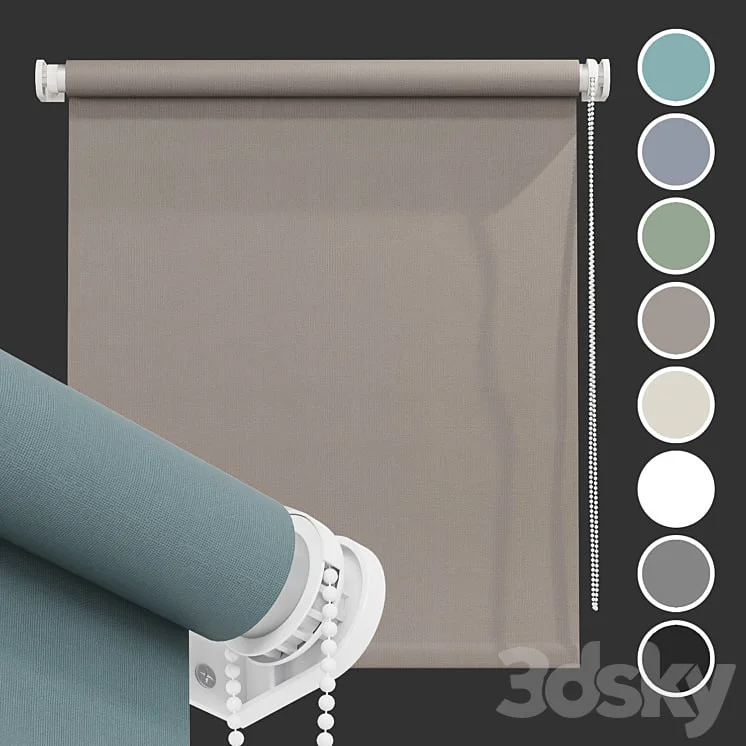Roller blind in 8 colors